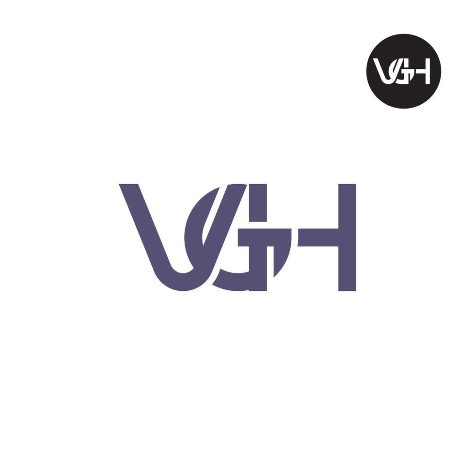 brief vgh monogram logo ontwerp vector