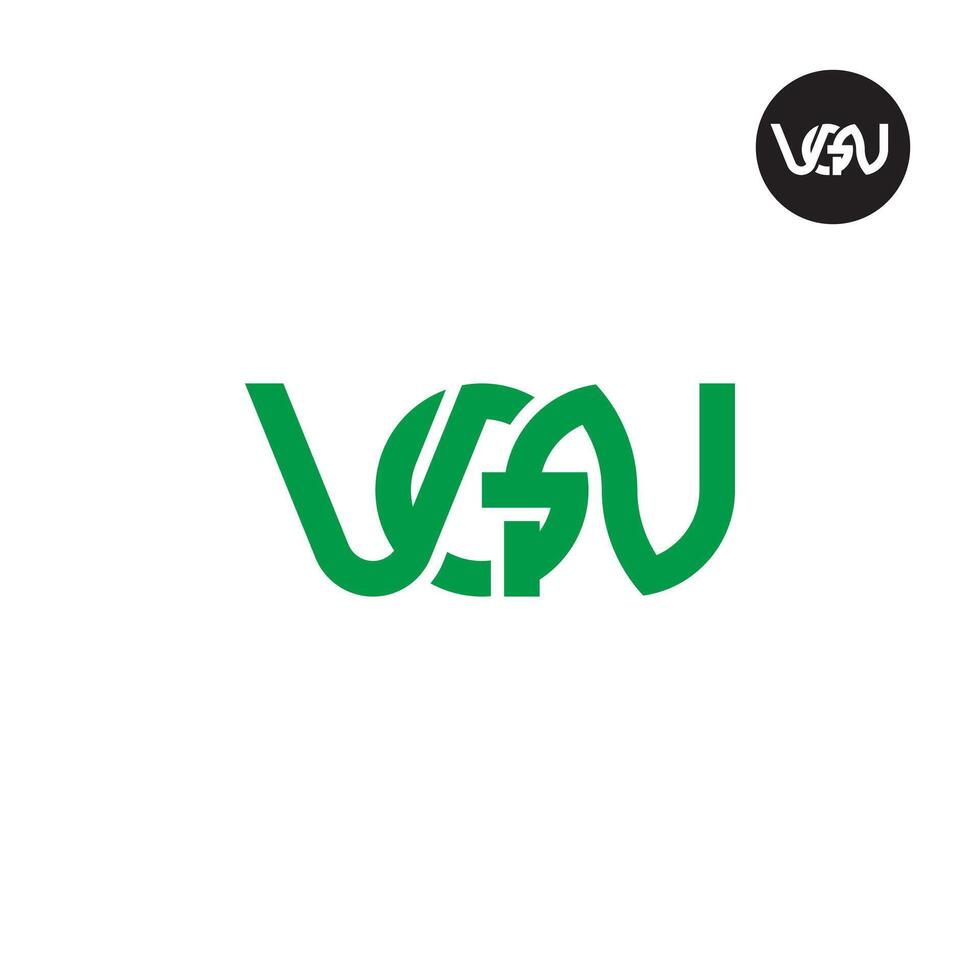 brief vgn monogram logo ontwerp vector