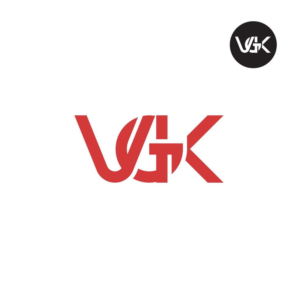 brief vgk monogram logo ontwerp vector