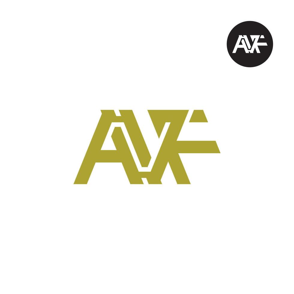 brief avf monogram logo ontwerp vector