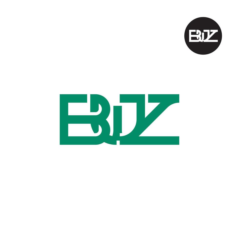 brief bwz monogram logo ontwerp vector