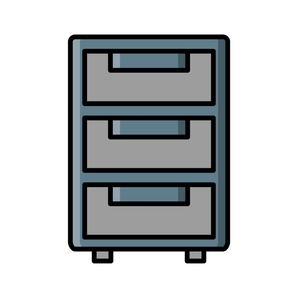 kabinet icoon vector of logo illustratie gevulde kleur stijl