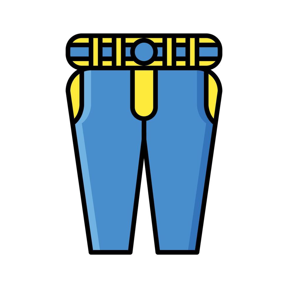 lang broek icoon vector of logo illustratie gevulde kleur stijl