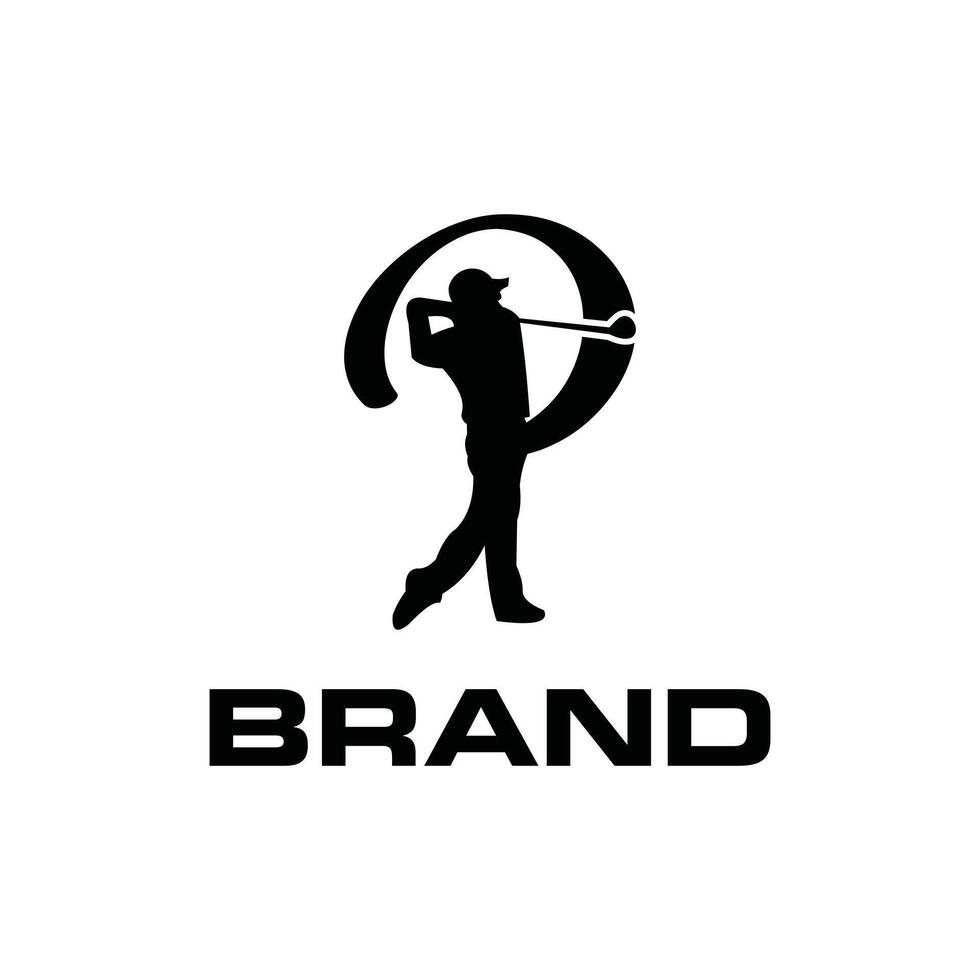 brief p golf logo, eerste p golf logo sport icoon ontwerp voor uw bedrijf en bedrijf vector