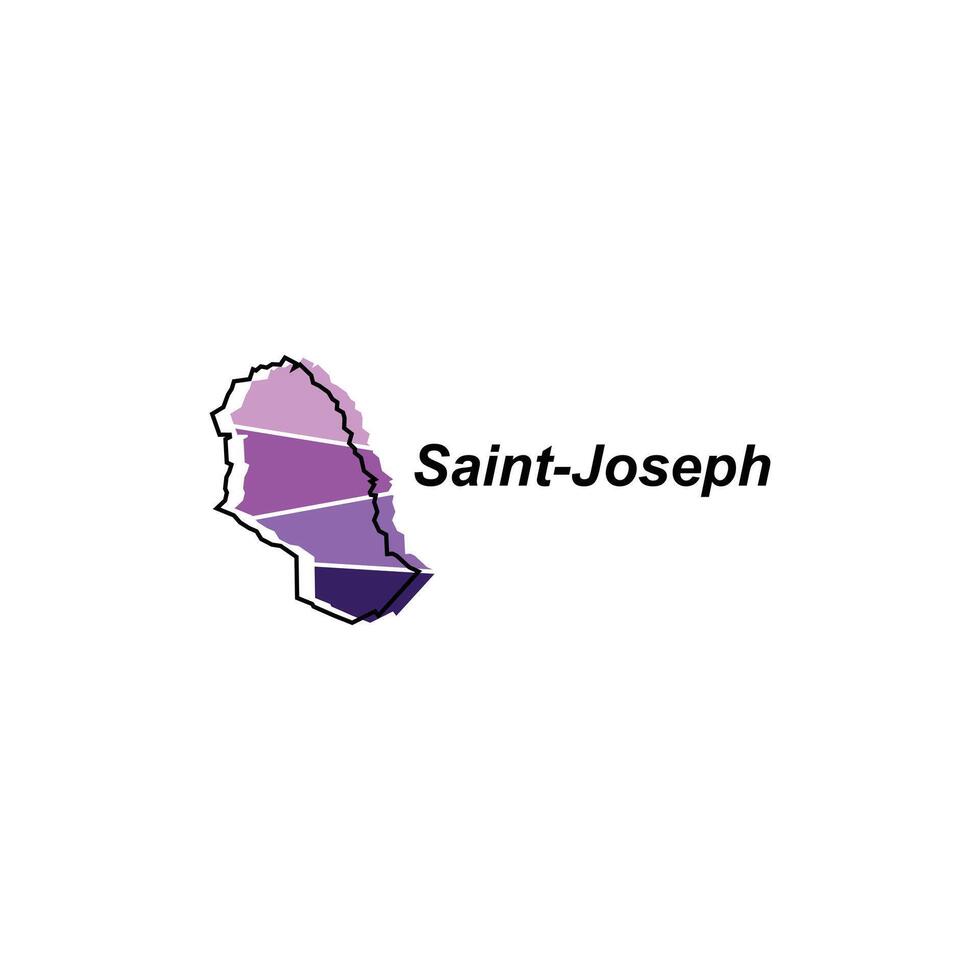 heilige Joseph stad van Frankrijk kaart vector illustratie, vector sjabloon met schets grafisch schetsen stijl geïsoleerd Aan wit achtergrond