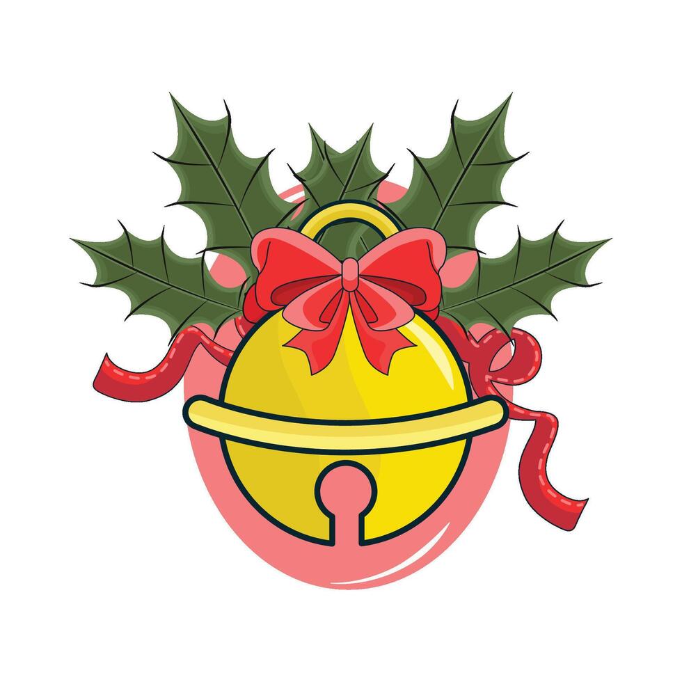 illustratie van Kerstmis klok vector