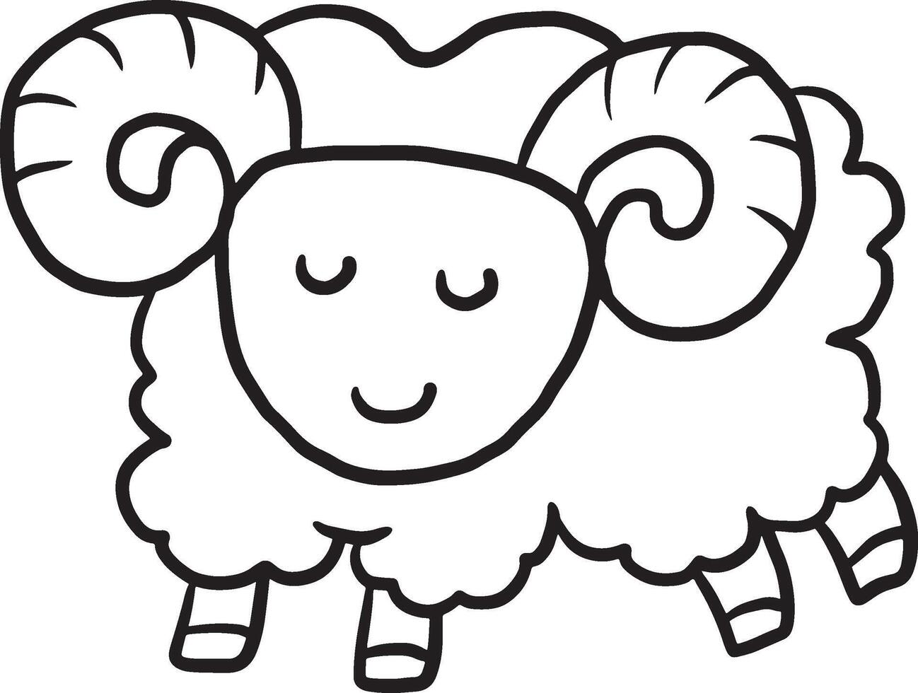 schapen dier vector lam schattig tekenfilm