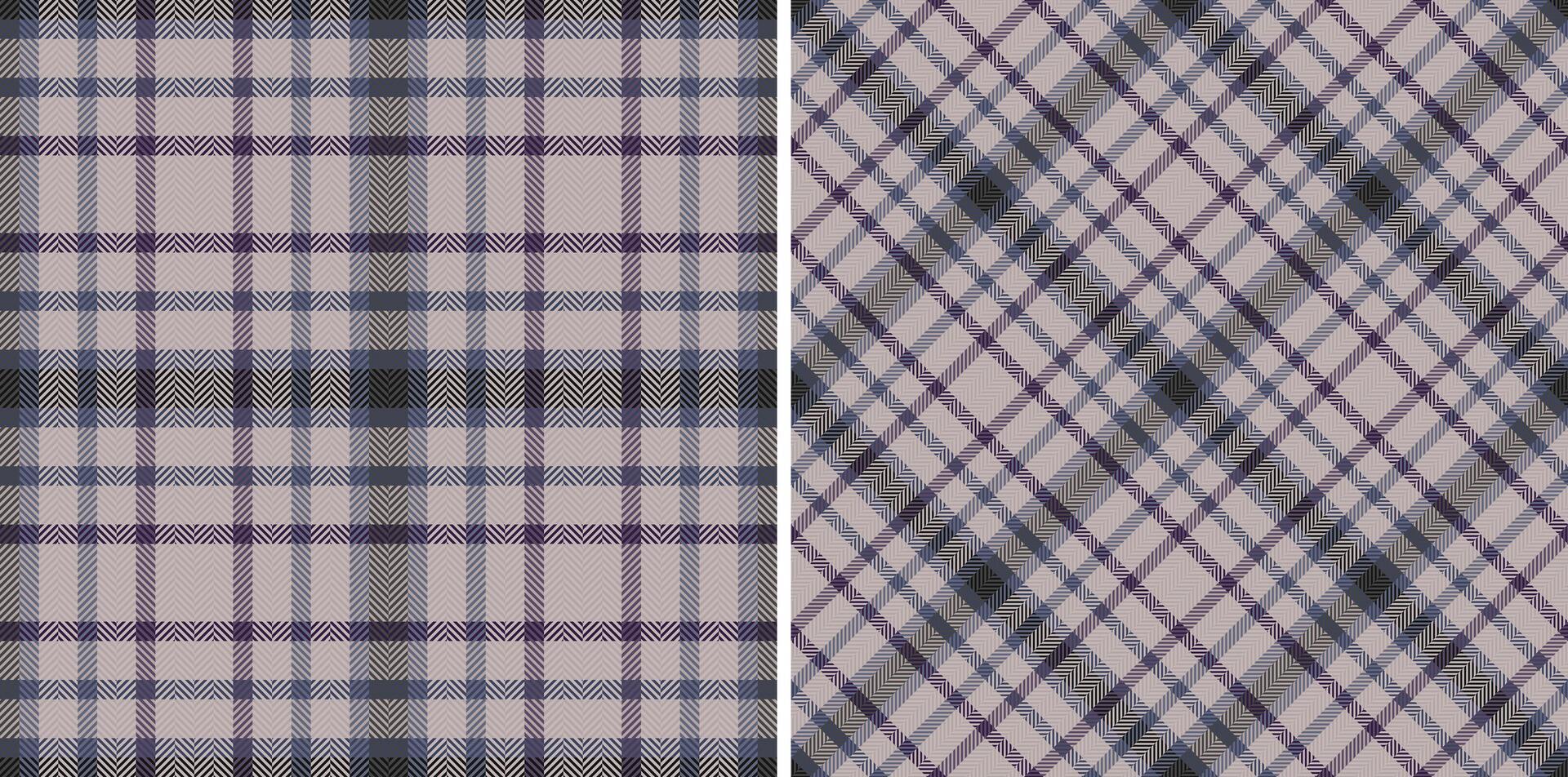 controleren achtergrond structuur van kleding stof Schotse ruit patroon met een plaid textiel vector naadloos. reeks in nacht kleuren. elegant tafelkleden voor speciaal gelegenheden.