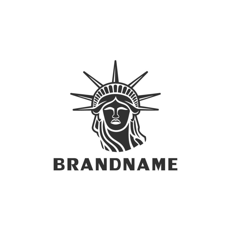 ai gegenereerd nieuw york standbeeld van vrijheid Amerikaans symbool.gezicht vrijheid tekening kunst logo ontwerp sjabloon illustratie vector