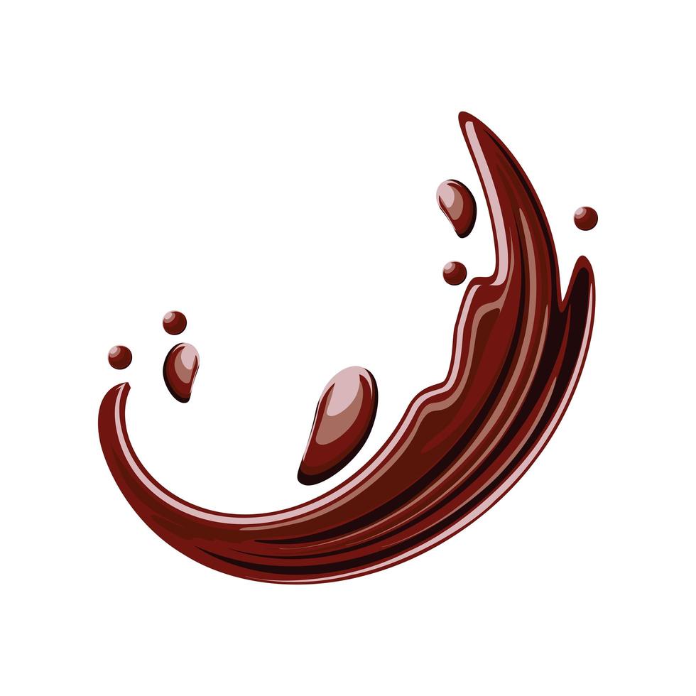 chocolade splash rimpel vector