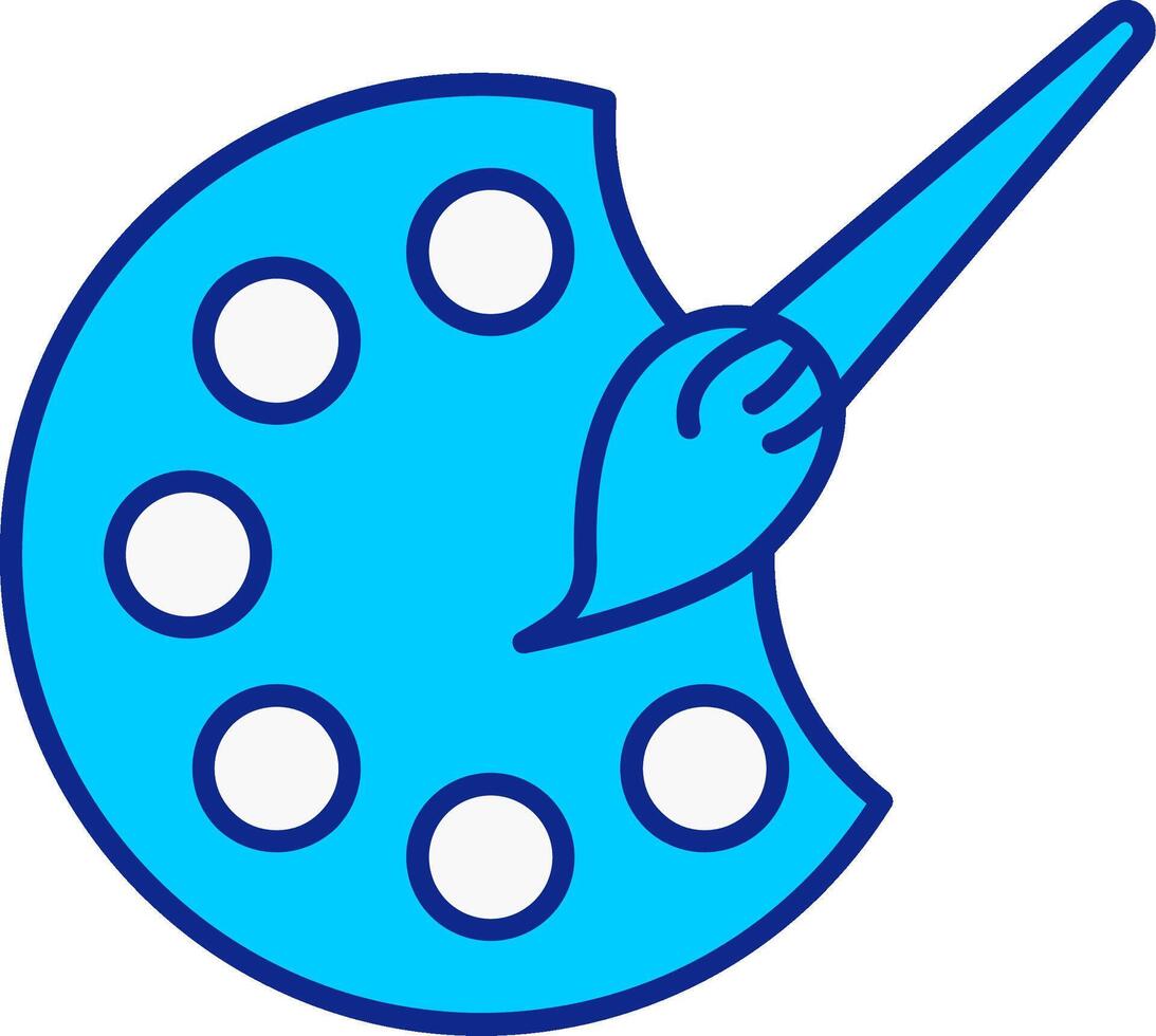 waterverf blauw gevulde icoon vector