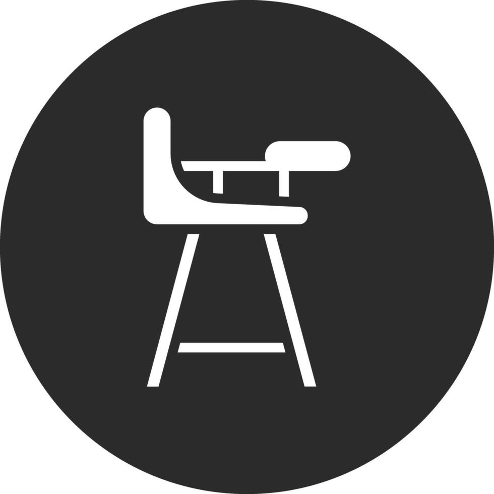 hoog stoel vector icoon
