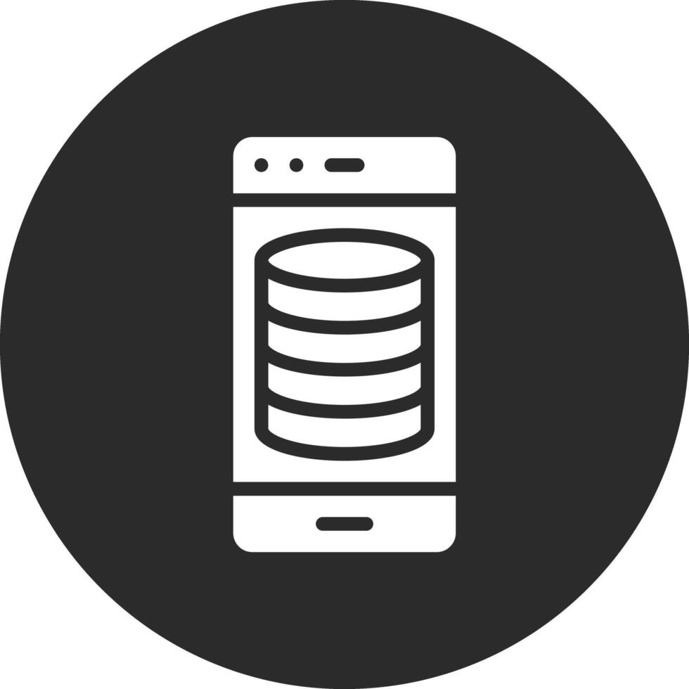 smartphone databank vector icoon