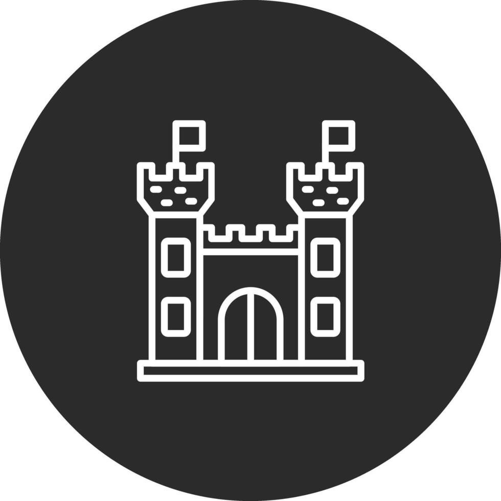 kasteel vlag vector icoon