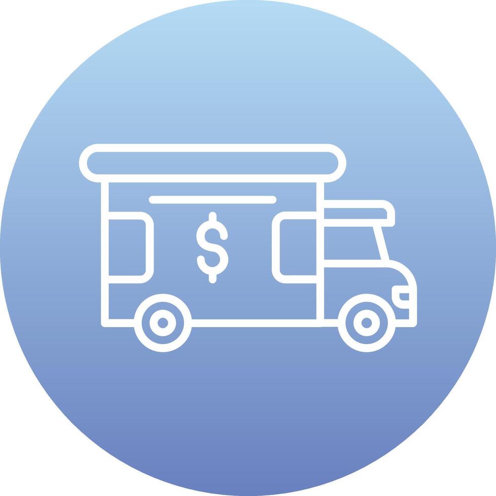 bank vrachtauto vector icoon