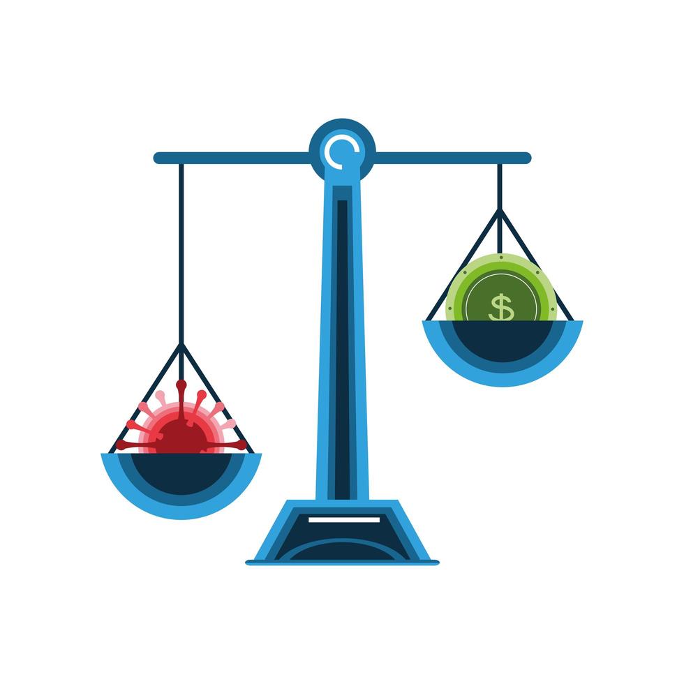 economie covid 19 geld vector