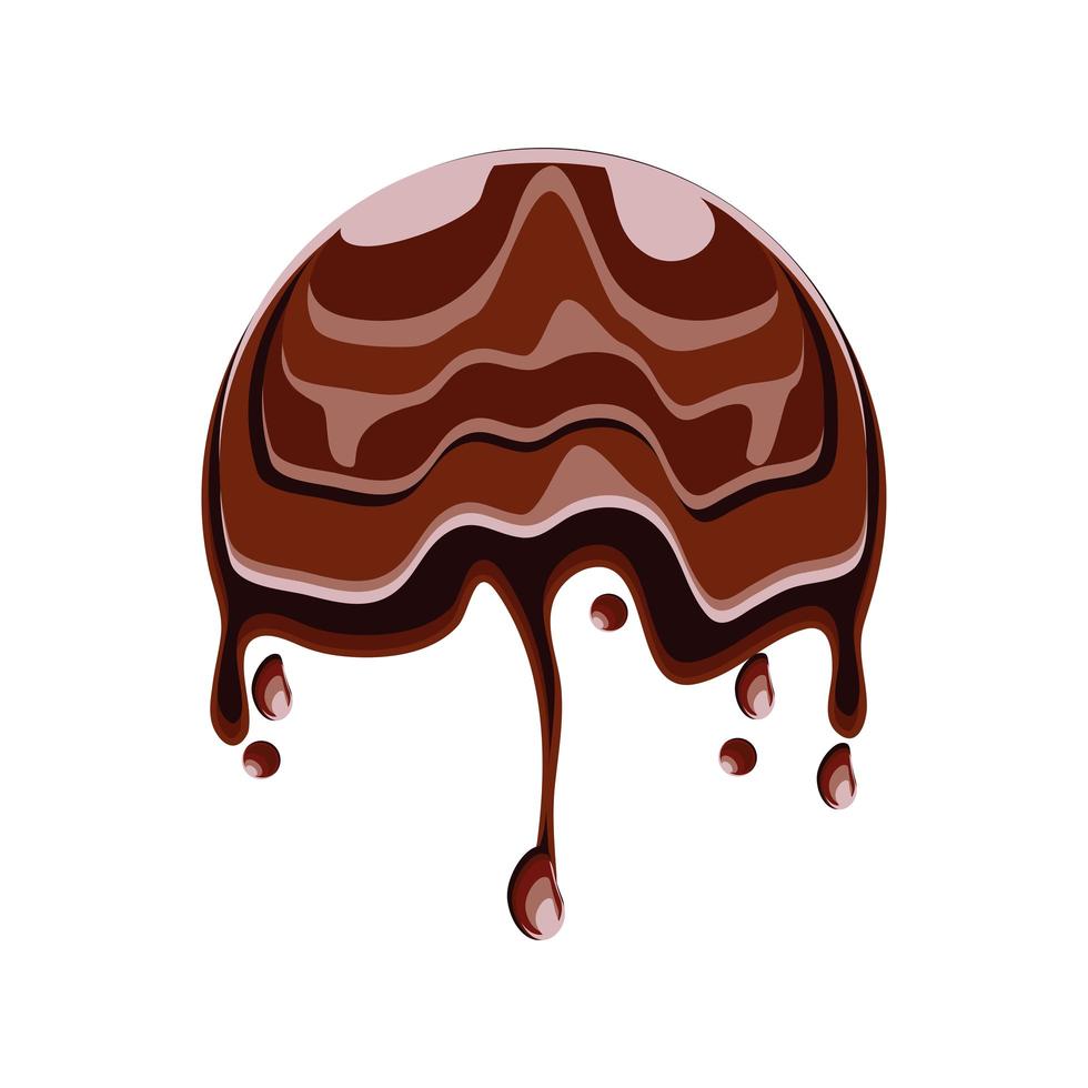 chocolade heerlijk gesmolten vector