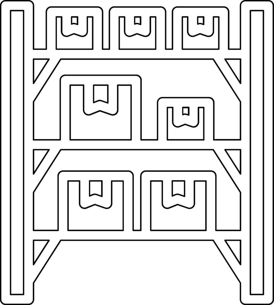 pakket schappen vector icoon