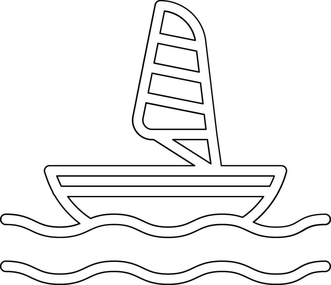 windsurfen vector icoon