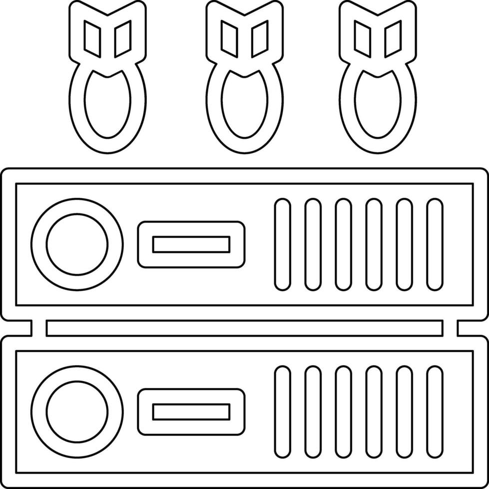 server ddos vector icoon