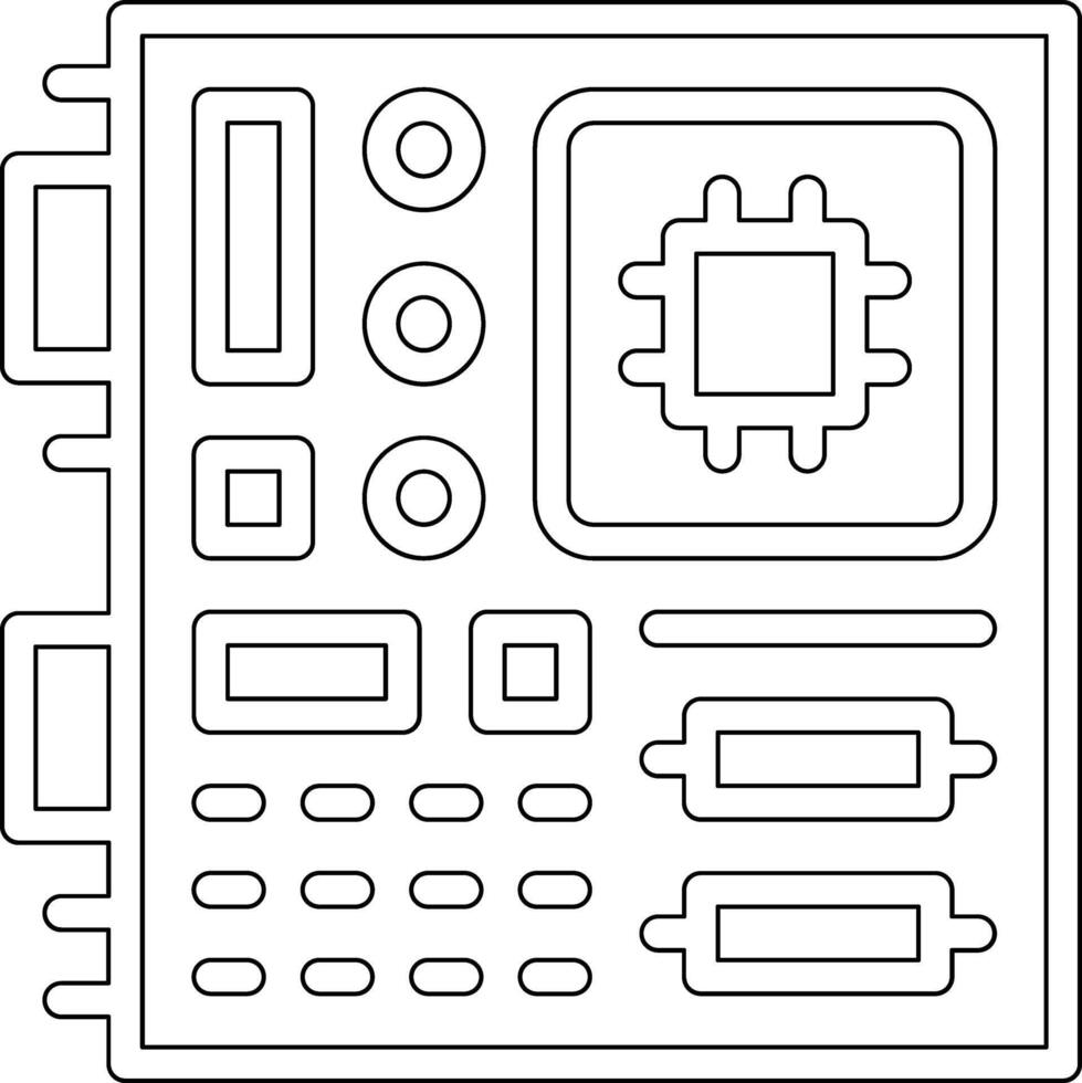 moederbord vector pictogram
