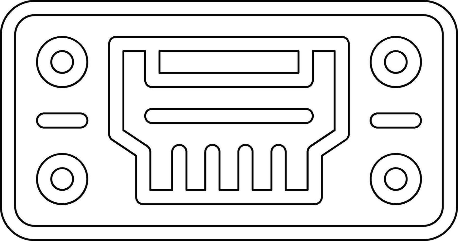 hdmi haven vector icoon