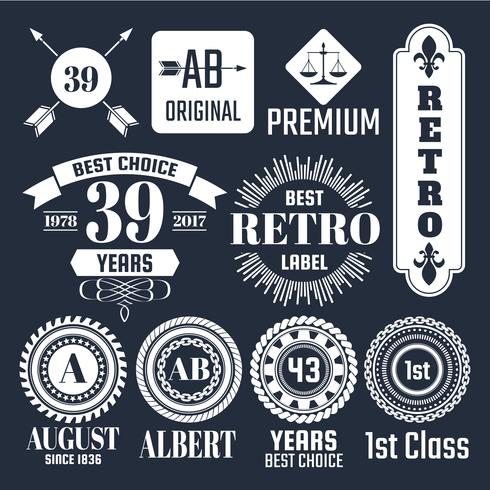 Vintage Retro Vector Logo voor banner