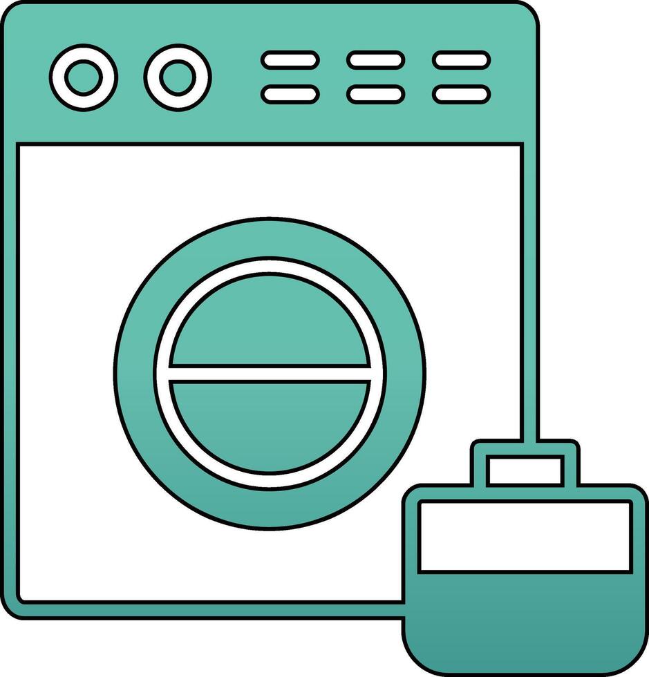 wasmachine vector pictogram