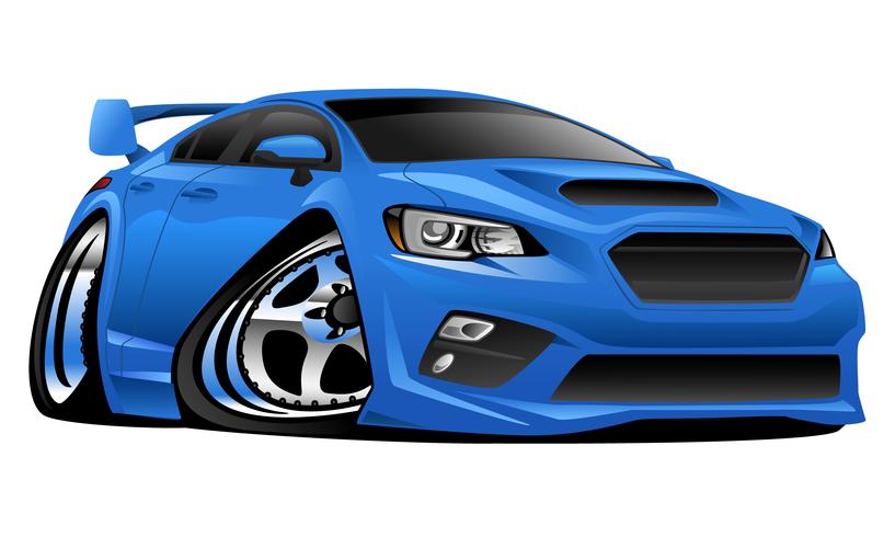 Moderne invoer sportwagen Cartoon vectorillustratie vector