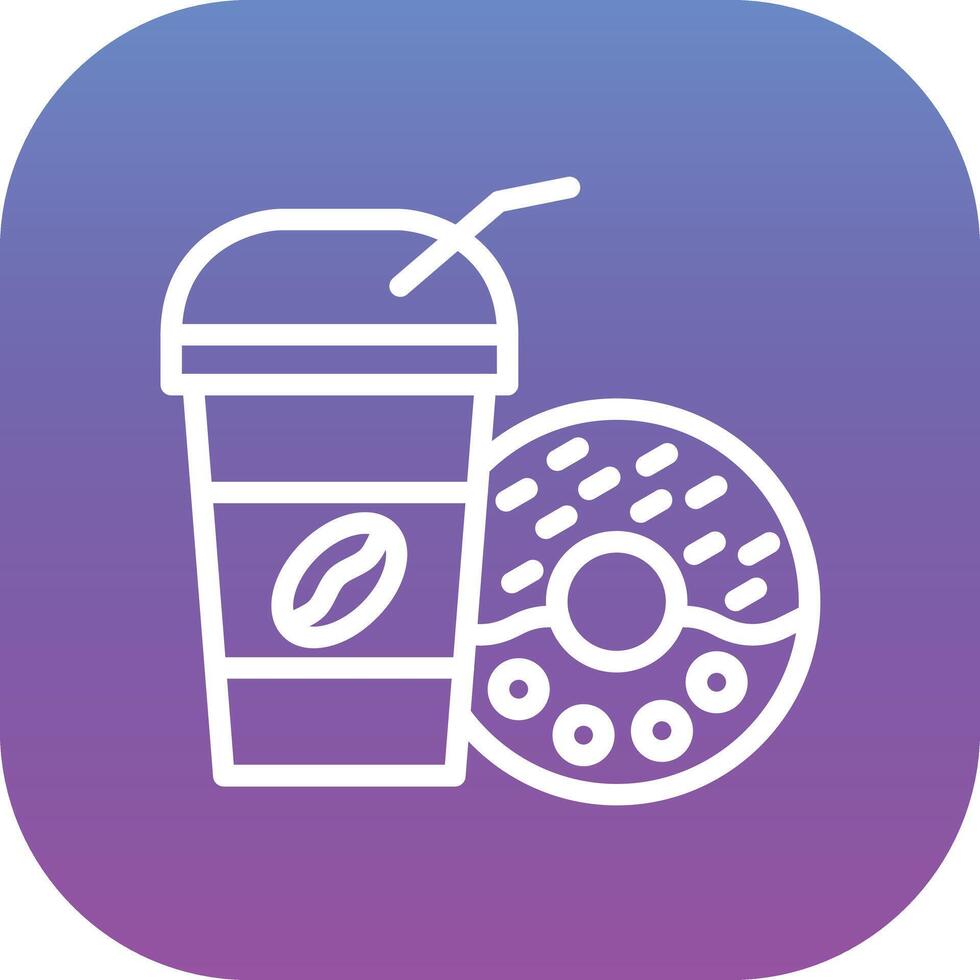 koffie donut vector icoon