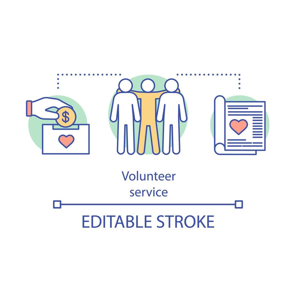 vrijwilligers service concept icoon vector