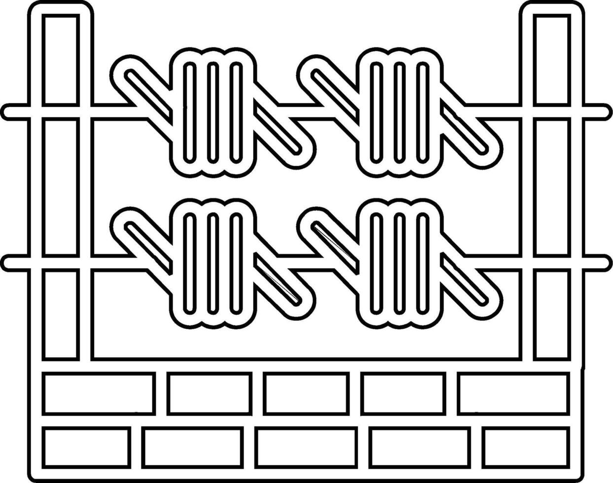 met weerhaken draad vector icoon