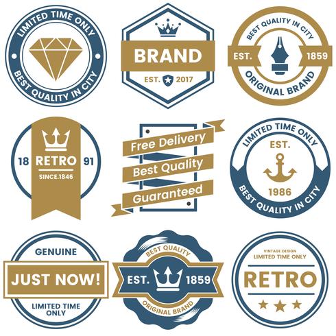 Vintage Retro Vector Logo voor banner