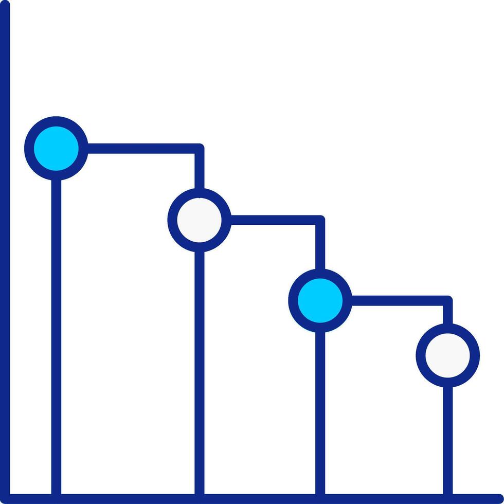 lijn gevulde blauw icoon vector