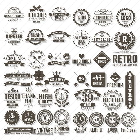 Vintage Retro Vector Logo voor banner