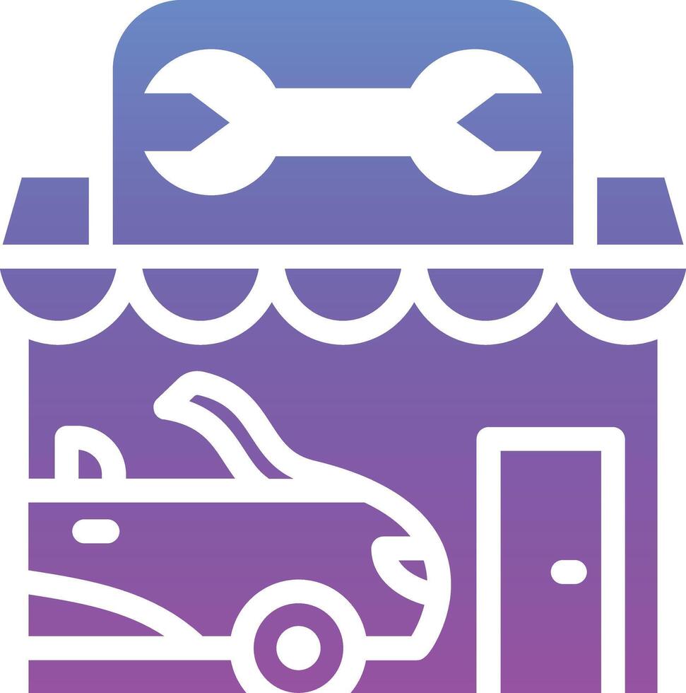 auto reparatie winkel vector icon