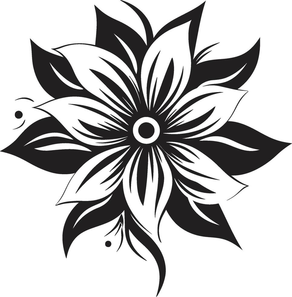 elegant bloemblad embleem iconisch symbool detail chique bloemen symbool elegant vector embleem