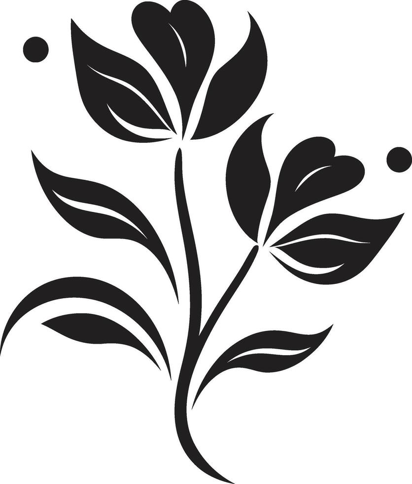 elegant monochroom bloeien emblematisch Mark etherisch bloem embleem vector icoon detail