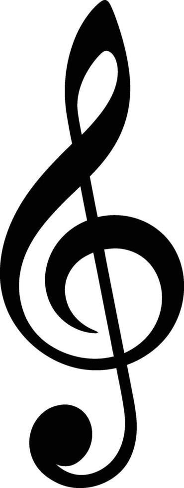 ai gegenereerd silhouet muziek- Notitie logo symbool zwart kleur enkel en alleen vector
