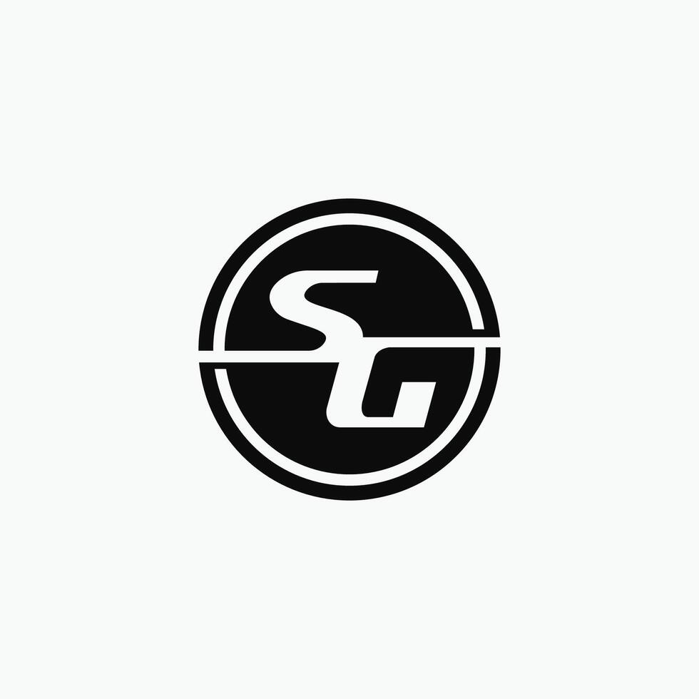 eerste brief sg logo of gs logo vector ontwerp sjabloon