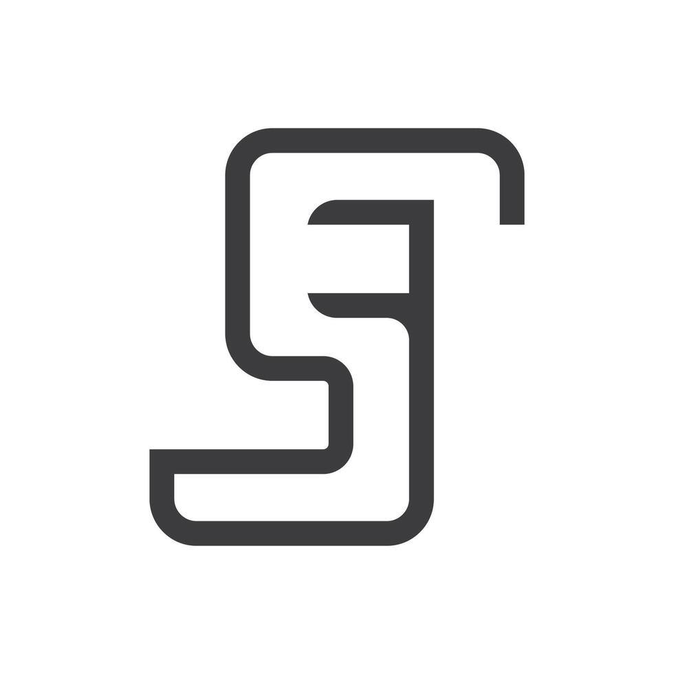 creatief abstract brief fs logo ontwerp. gekoppeld brief sf logo ontwerp. vector