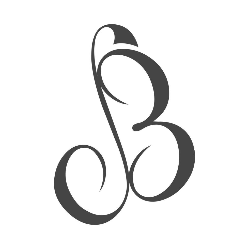 alfabet initialen logo bs, sb, s en b vector