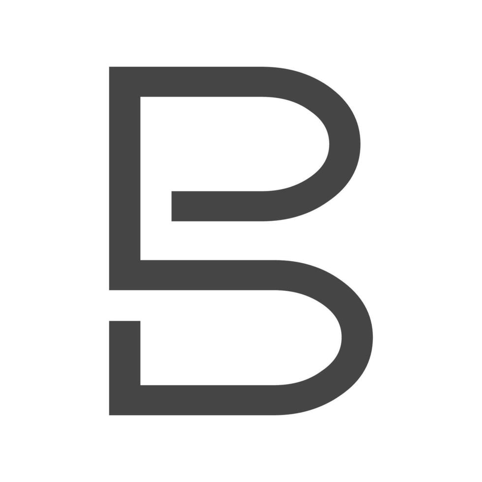 alfabet initialen logo bs, sb, s en b vector