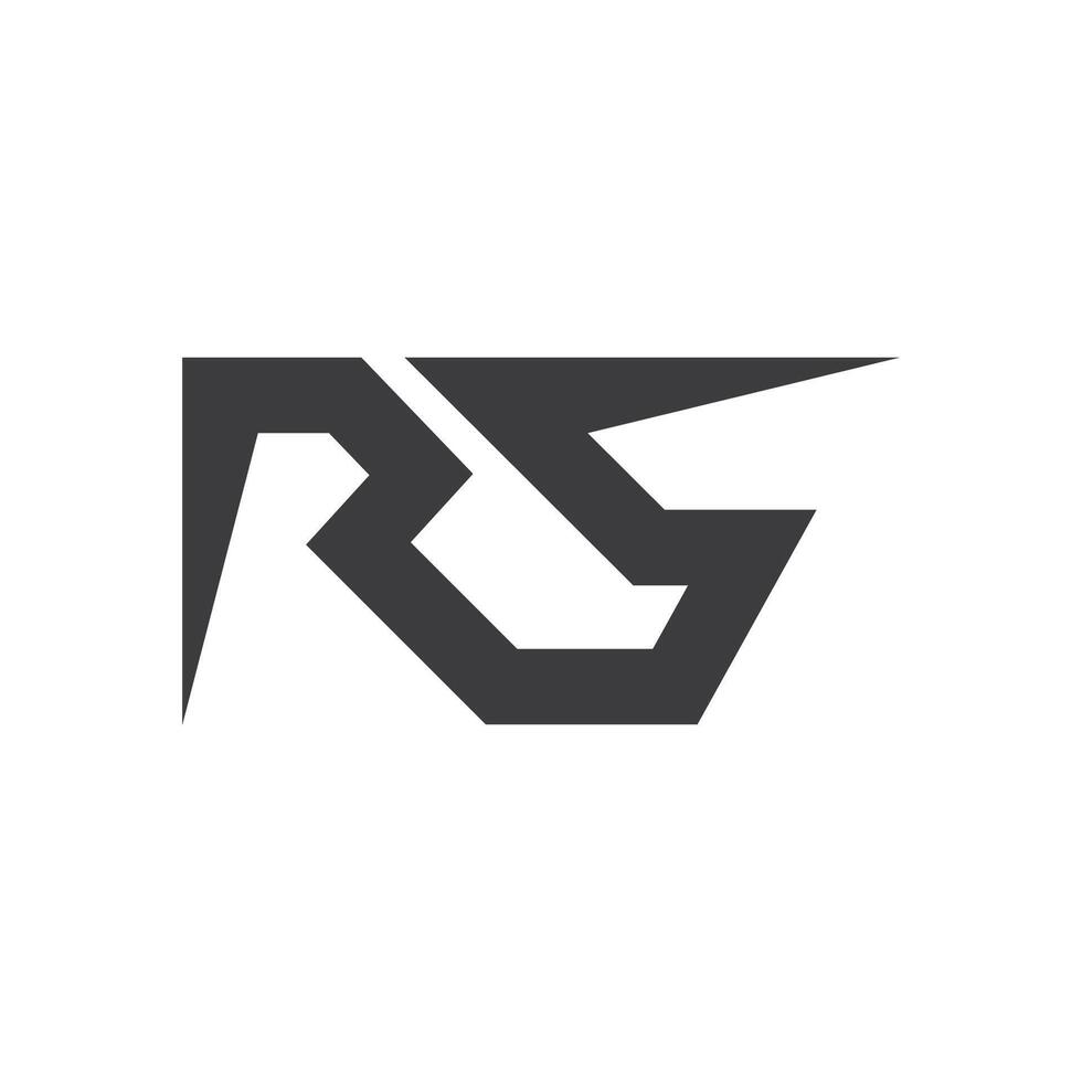 eerste brief rs logo of sr logo vector ontwerp sjabloon