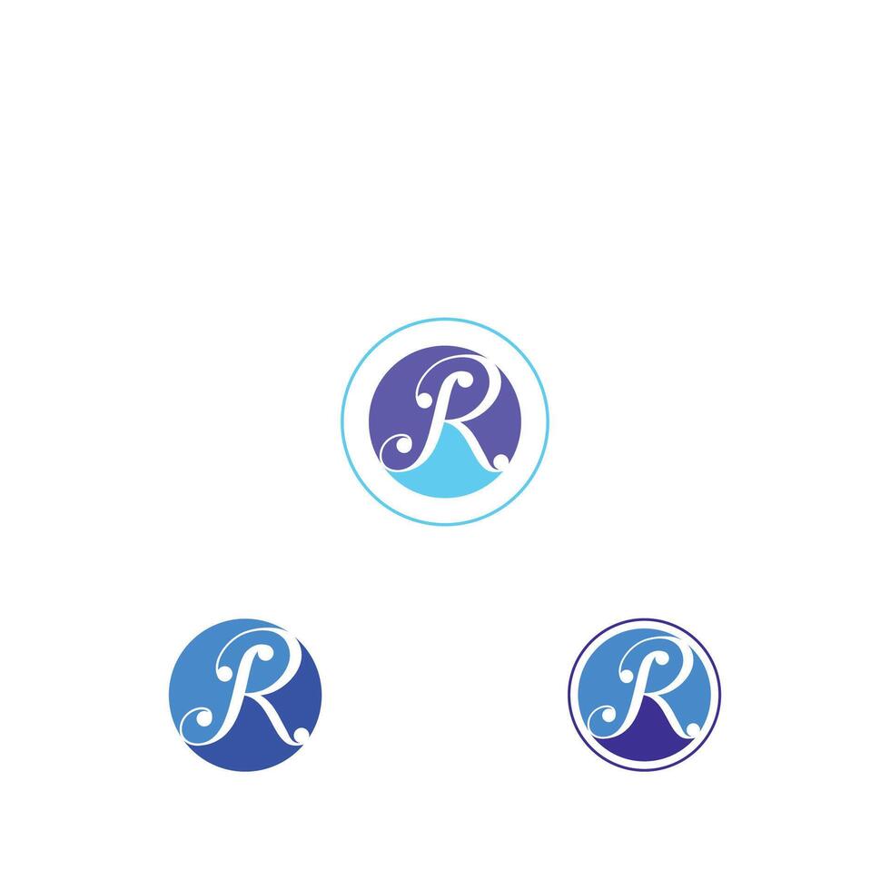 r of rr logo en icoon ontwerp vector