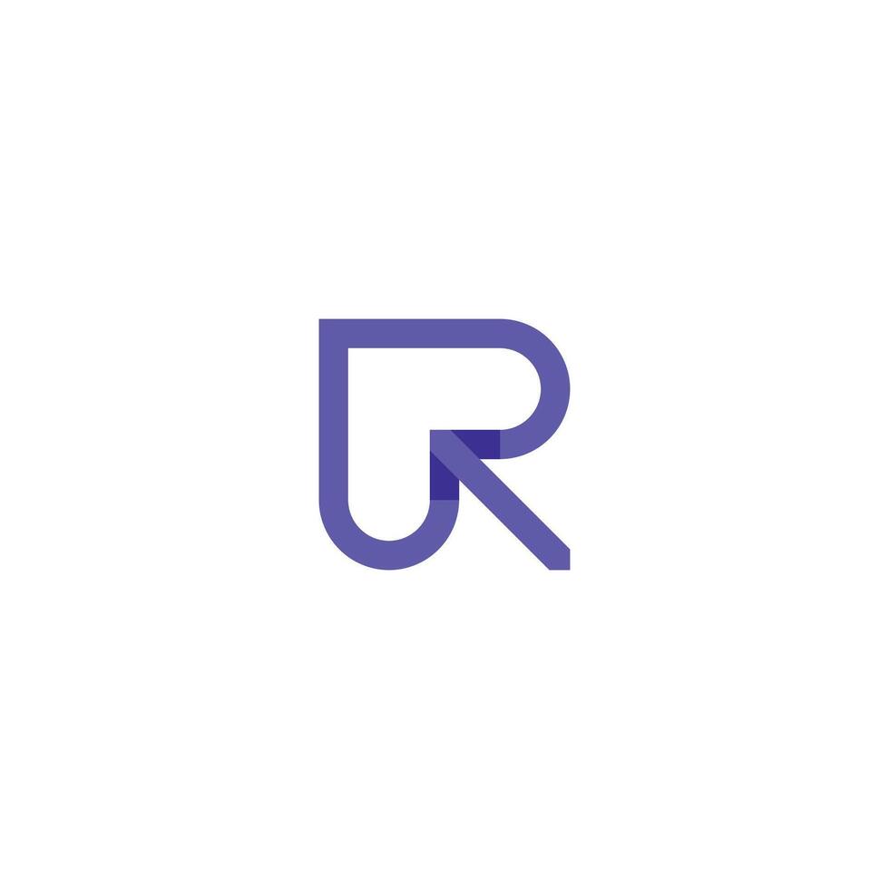 r of rr logo en icoon ontwerp vector