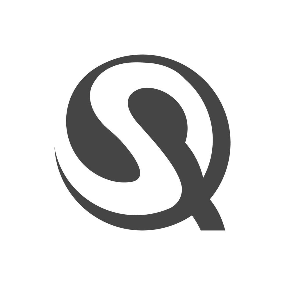 eerste qs brief logo met creatief modern bedrijf typografie vector sjabloon. creatief abstract brief sq logo ontwerp.