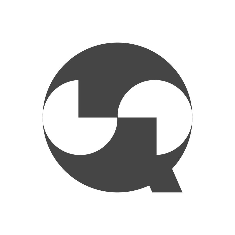 eerste qs brief logo met creatief modern bedrijf typografie vector sjabloon. creatief abstract brief sq logo ontwerp.