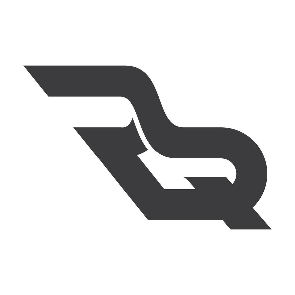 qr, rq, q en r abstract eerste monogram brief alfabet logo ontwerp vector