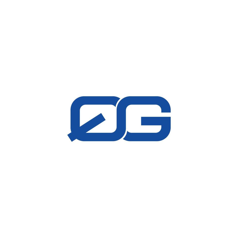 eerste brief qg logo of gq logo vector ontwerp sjabloon